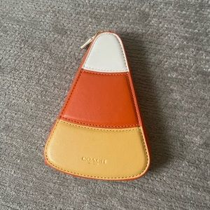 Coach candy corn coin purse
